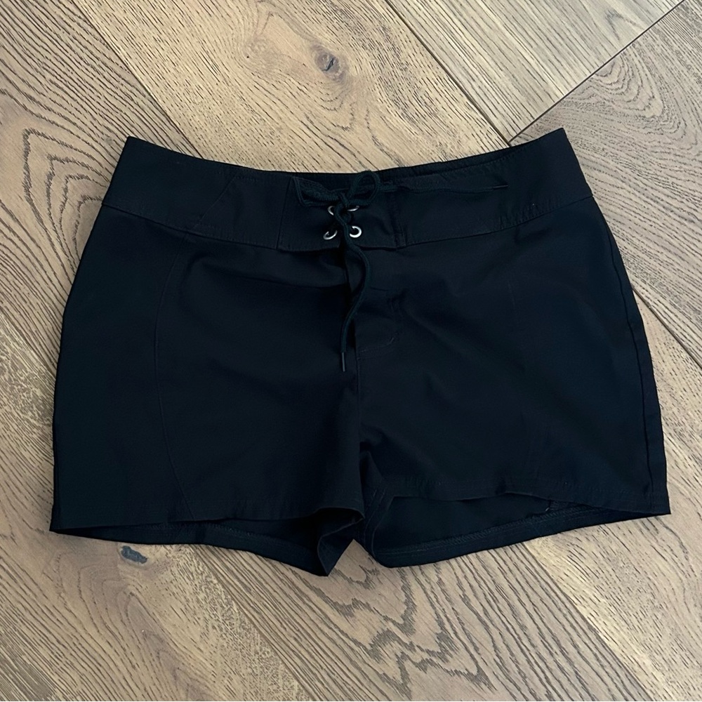 Mini shorts with lace up front